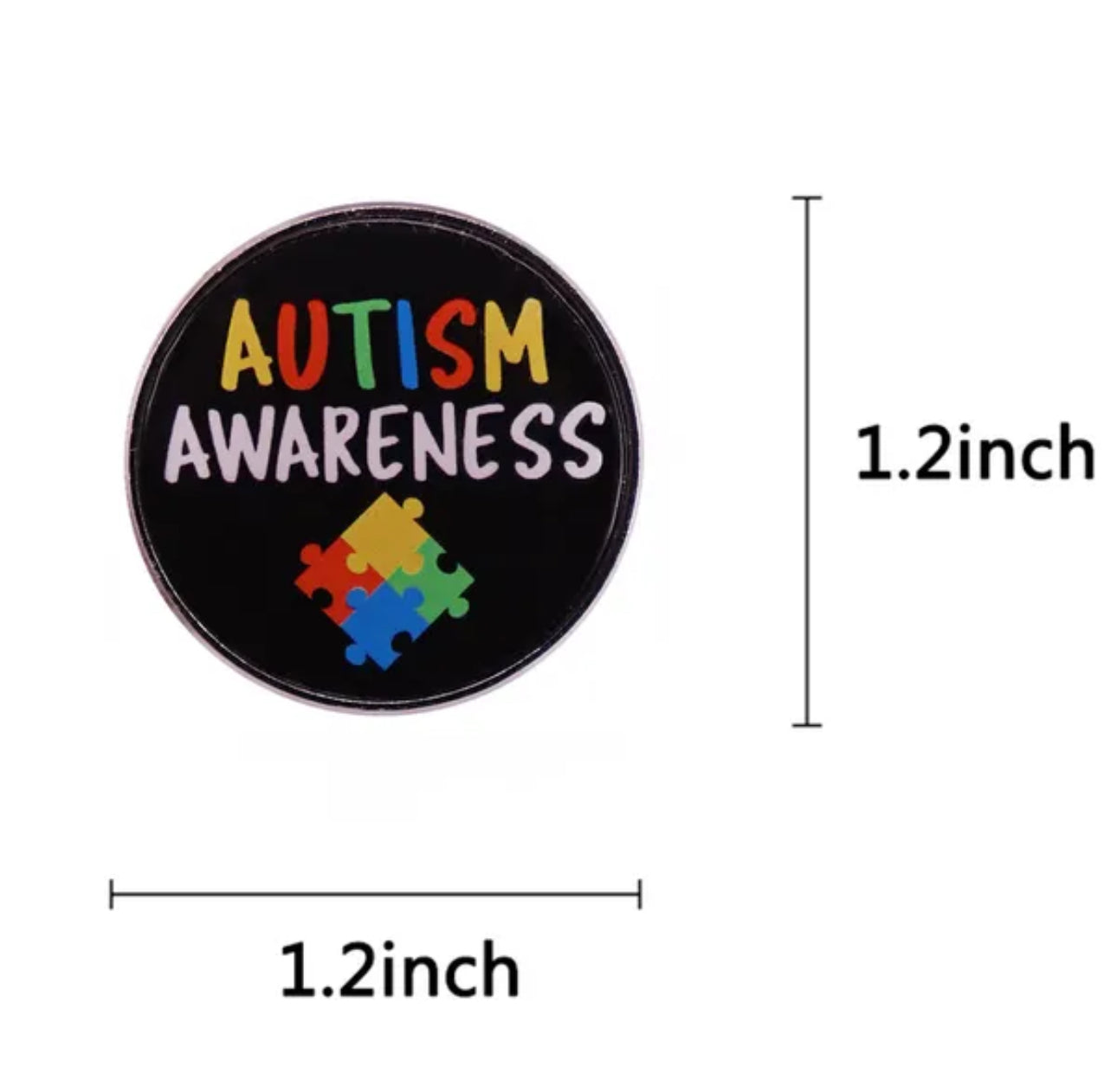 Autism Awareness Pin with Puzzle Piece